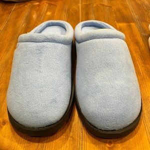 L.L. Bean Blue Fleece Scuff Slipper Size 9